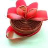 Beautiful 2 Meter Red Gold Edged Velvet Ribbon Perfect For Christmas Tree Decor