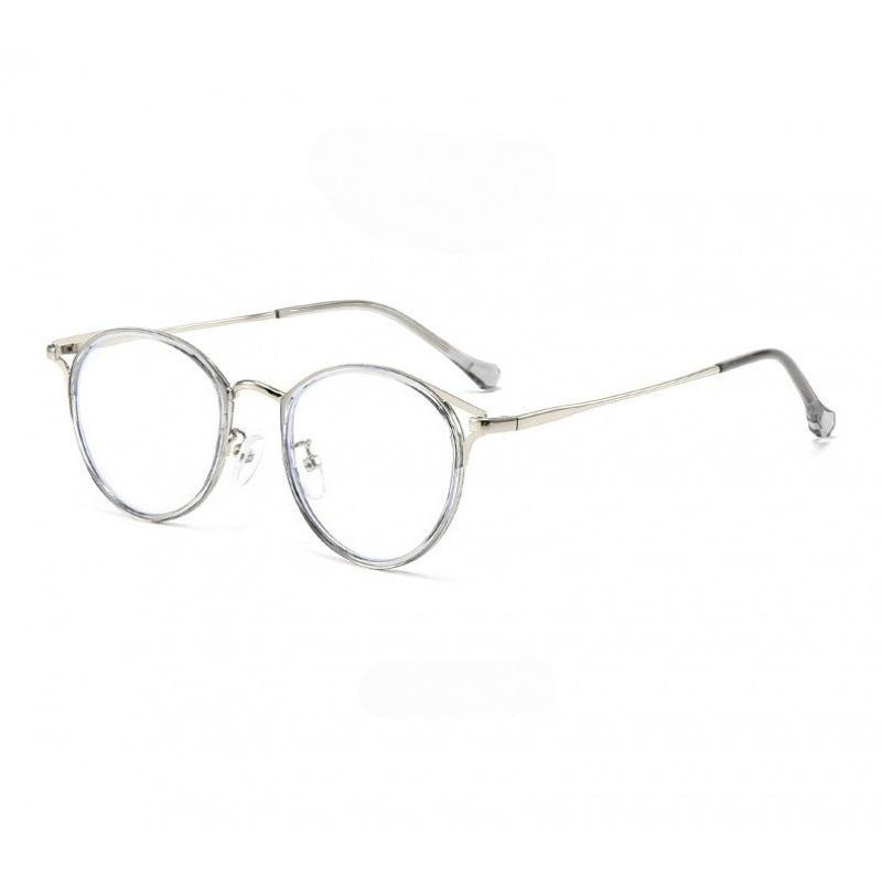 Anti Blue Light Nearsighted Glasses for Women Men Vintage Metal Frame Myopia Prescription Eyeglasses