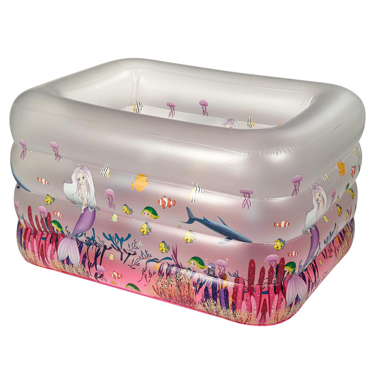Radeau Piscine Gonflable Enfant 120x75cm, Baleine Bleue, été Fun