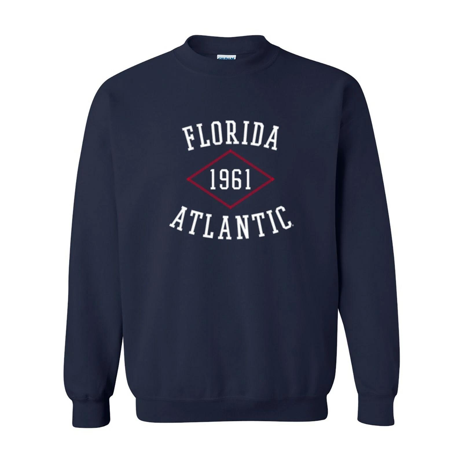 Florida Atlantic Owls Stitch Arch Team Color Crewneck - Navy S