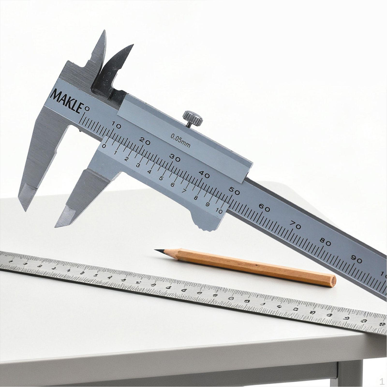 

Vernier Caliper Manual with Storage Bag Sturdy Micrometer Measuring Tool 0–100mm for Beads