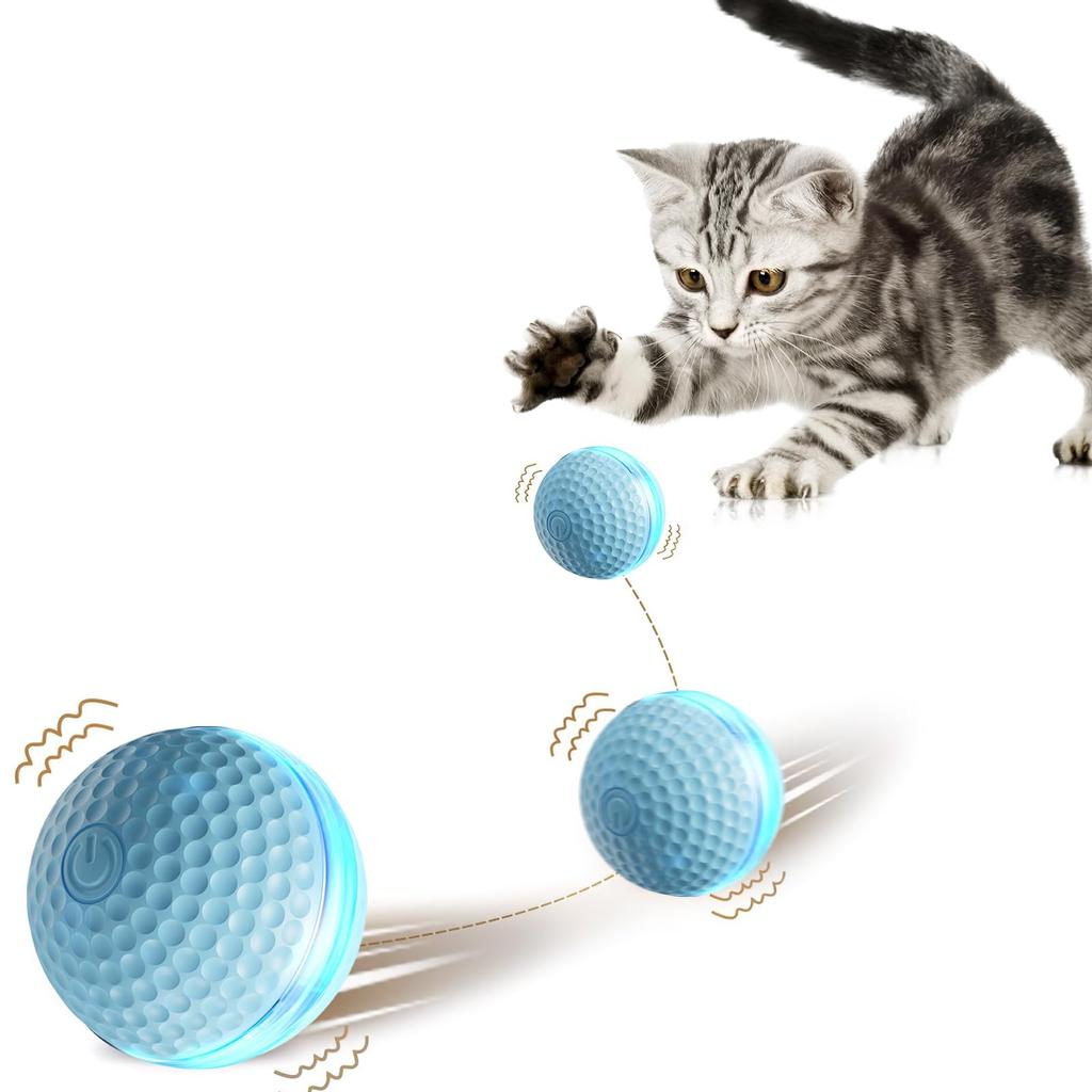 Supervim Automatic Dog Electric Dog Rotating and Bouncing Toy for Dogs and Safe and with LED Obstacle USB Stress Exercise Natural Suitable for Small