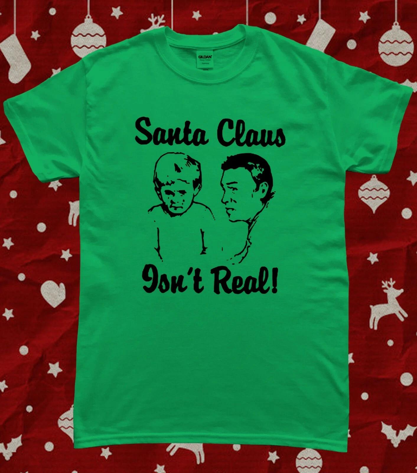 Santa Claus Isnt Real Retro Funny Anti Christmas Humbug T-Shirt 3XL