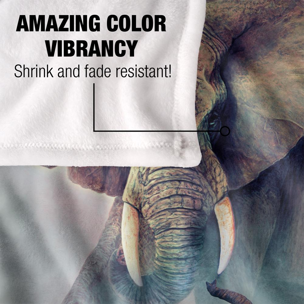 JQ Licensing Silky Fighting Elephants Supersoft Blanket