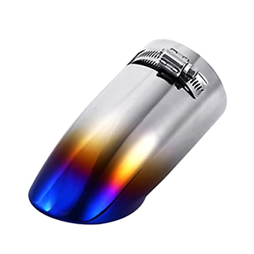 

EXDUCT Muffler Cutter, Diagonal Cut, Universal, Flip-Up, Single, Stainless Steel, Tail Pipe, Downward Compatible, Dirt Prevention (Titanium Blue)