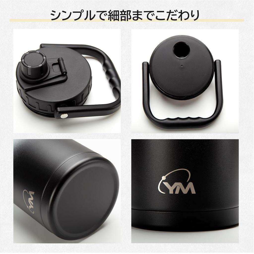 BOONSHAK Stainless Steel Ice Box Water Bottle Large Capacity Vacuum Insulation Keeps Cold and Warm for 24 Hours Ice Container Camping Outdoor Jug