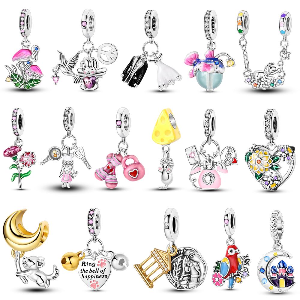 Copper Plated Elephants Guitar Sport Yoga Charm Bead Charms Bead Charms Compatible With Authentic Bracelets Pendant Do It Yourself Women Fine Jeweller