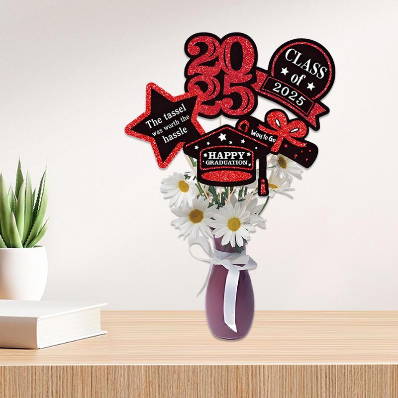 Graduation Centerpieces For Tables Class Of 2025 Graduation Centerpiece Sticks College Photo Background Props Holiday Supplies