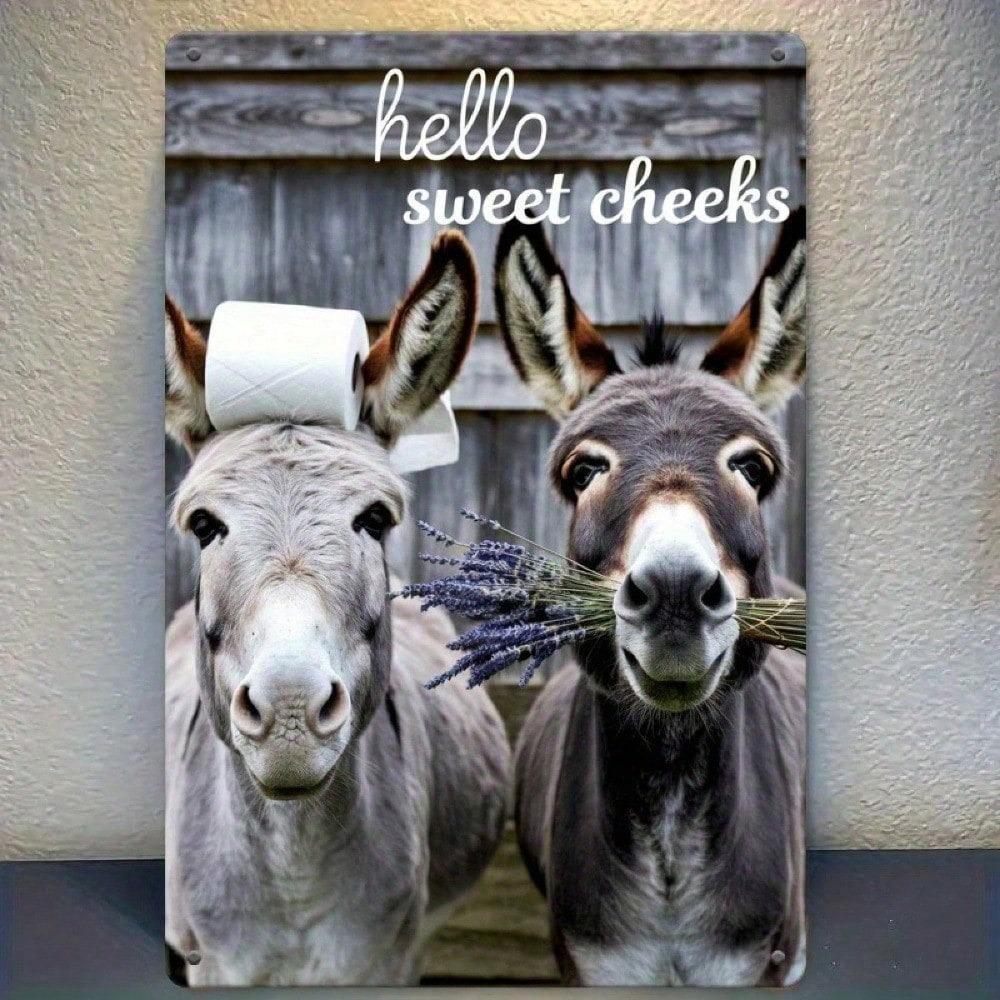 Vintage Donkey Metal Poster Wall Art Home Decor Bar Gift