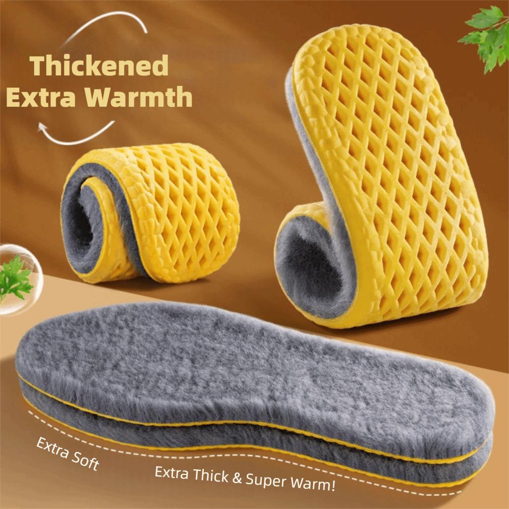 Self Heated Cashmere Snow Boots Insoles Thicken Sports Inserts Soft Warm Plush Insoles Men