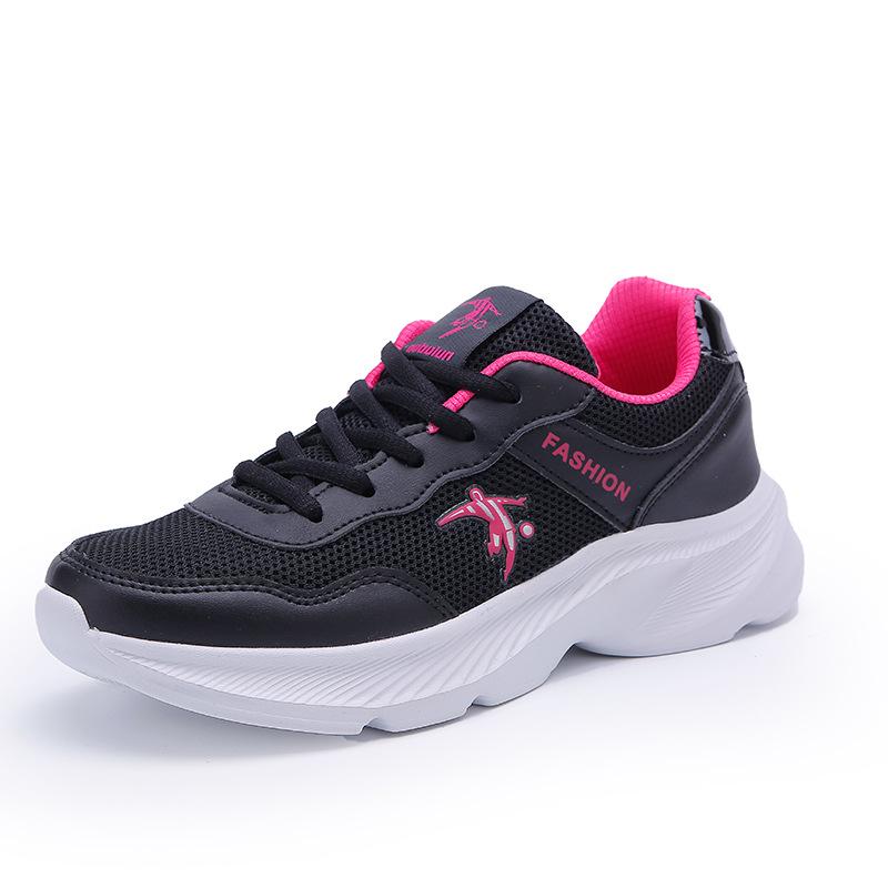 Brand sports and leisure women's shoes Lightweight non-slip soft-soled running shoes Wear leather waterproof shoes in rainy days in spring and autumn