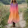 Women's Casual And Fashionable Round-neck Long Sleeve Mid Length Dress