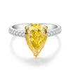 Nine Beauty Jewelry Teardrop Zircon Ring: S925 Sterling Silver, Pink High-Carbon Diamond, European & American Ice Flower Cut.
