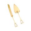 Cake Cutting Set Exquisite Cake Cutter and Server for Kitchen Restaurants Wedding Birthdays Parties Gold Zinc Alloy