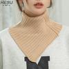 Mote varm avtakbar turtleneck hals varmere skjerf strikket falsk krage