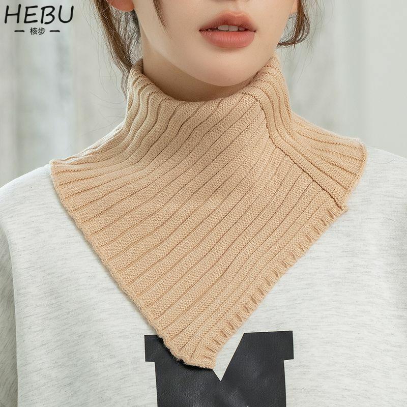 Mote varm avtakbar turtleneck hals varmere skjerf strikket falsk krage
