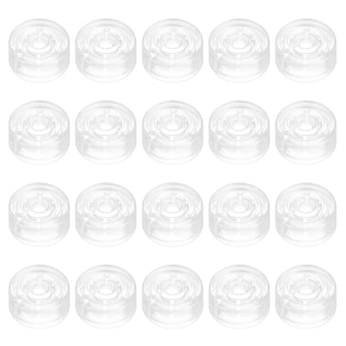 uxcell 20pcs Foot Switch Toppers, Guitar Pedal Button Caps, Plastic Foot Switch Top Covers for 3/8" Guitar Effect Pedal Buttons, Clear
