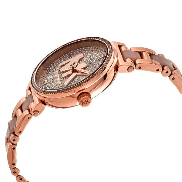Michael Kors Sofie Crystal Rose Gold-Tone Stainless Steel Ladies Watch MK4336