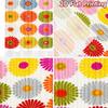 Set Of 2 Minimalist Flat Printing Curtains Without Rod Flower Pattern Celebration Women Is Day Festival Semi Curtain Light Filtering Polyester