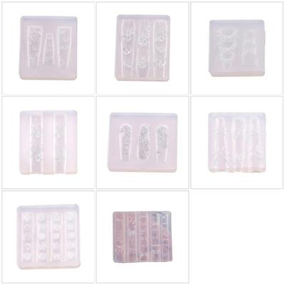 Silicone Nail Art Decorations Mold DIY Nail Art Tools 3D Flower Epoxy Resin Mold for Earrings Pendant Jewelry Making