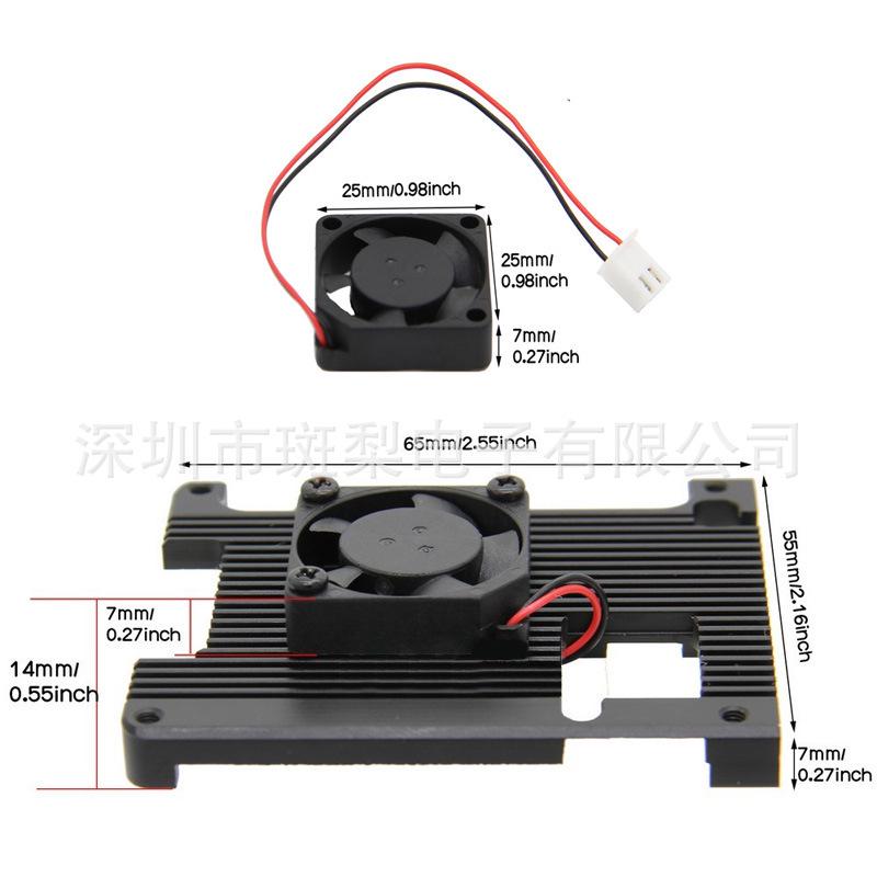 

Алюмінієвий корпус для Raspberry Pi 4 B з підтримкою вентилятора