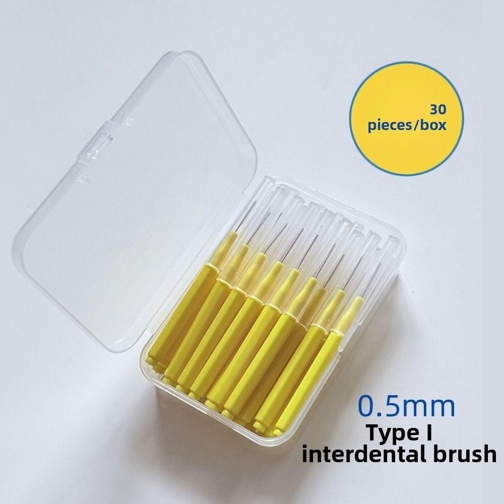 30Pcs Disposable Interdental Brushes Soft Micro Teeth Cleaning Tools Braces Brush  Oral Hygiene Tool