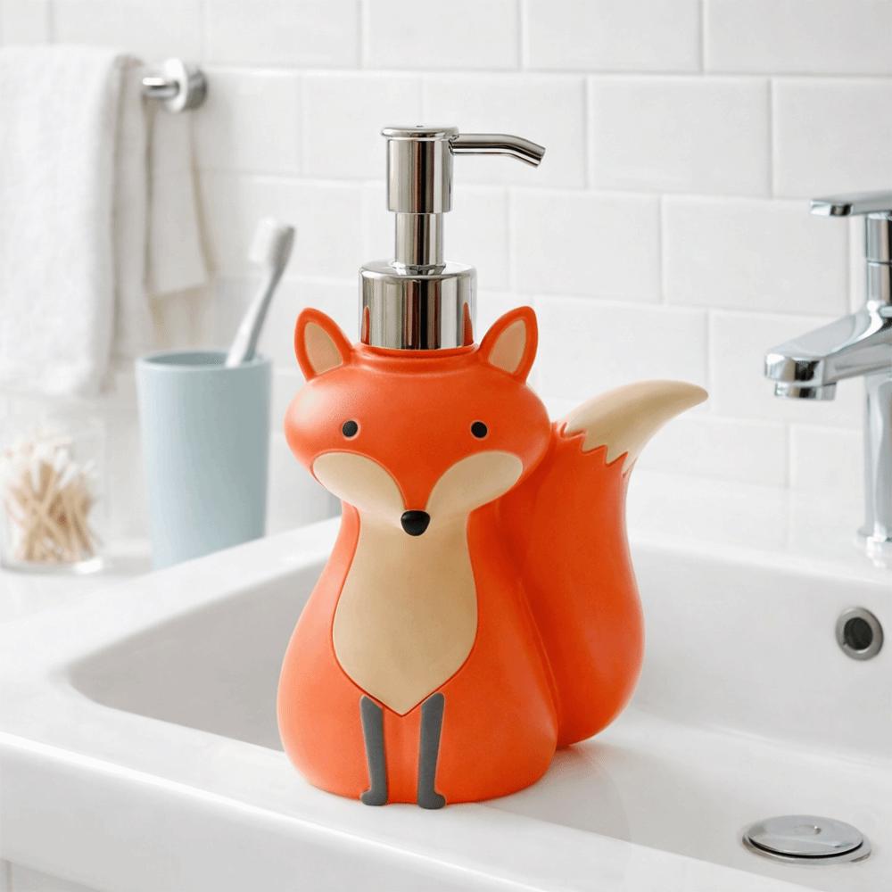 Cute Vixen Soap Dispenser Bottle Animal Design Shampoo Soap Dispenser  Home Decoration