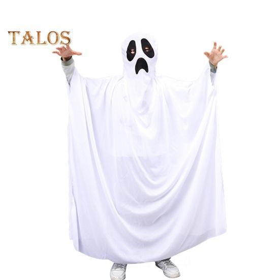 Children Halloween Cape Ghost Cosplay Haunted House Halloween Party Performance Costume Full-covered Adult Masquerade Poncho with Hood
