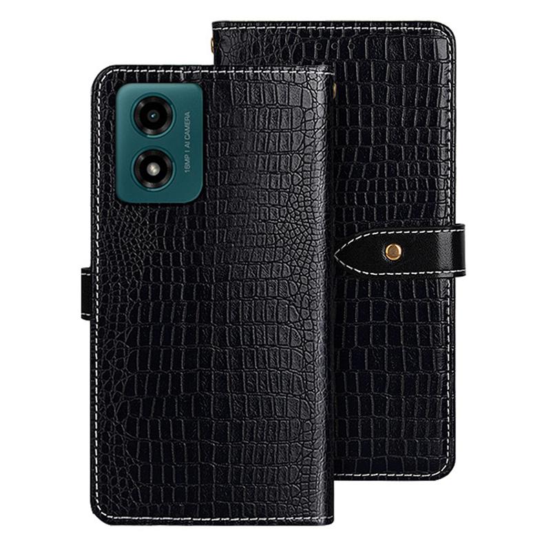 For Motorola Moto E14 4G/G04 4G/G04s 4G/G24 4G Case Crocodile Texture Wallet Leather Phone Cover