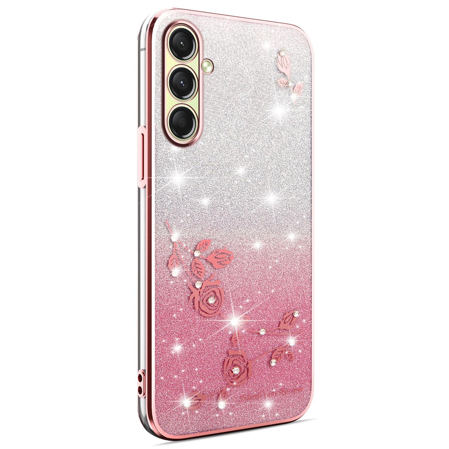 

KADEM For Samsung Galaxy A17 5G/A17 4G Case Flower TPU Flexible Gradient Phone Cover