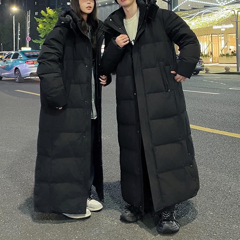 Korean Style Long Down Jacket - Unisex Casual Warm Outerwear