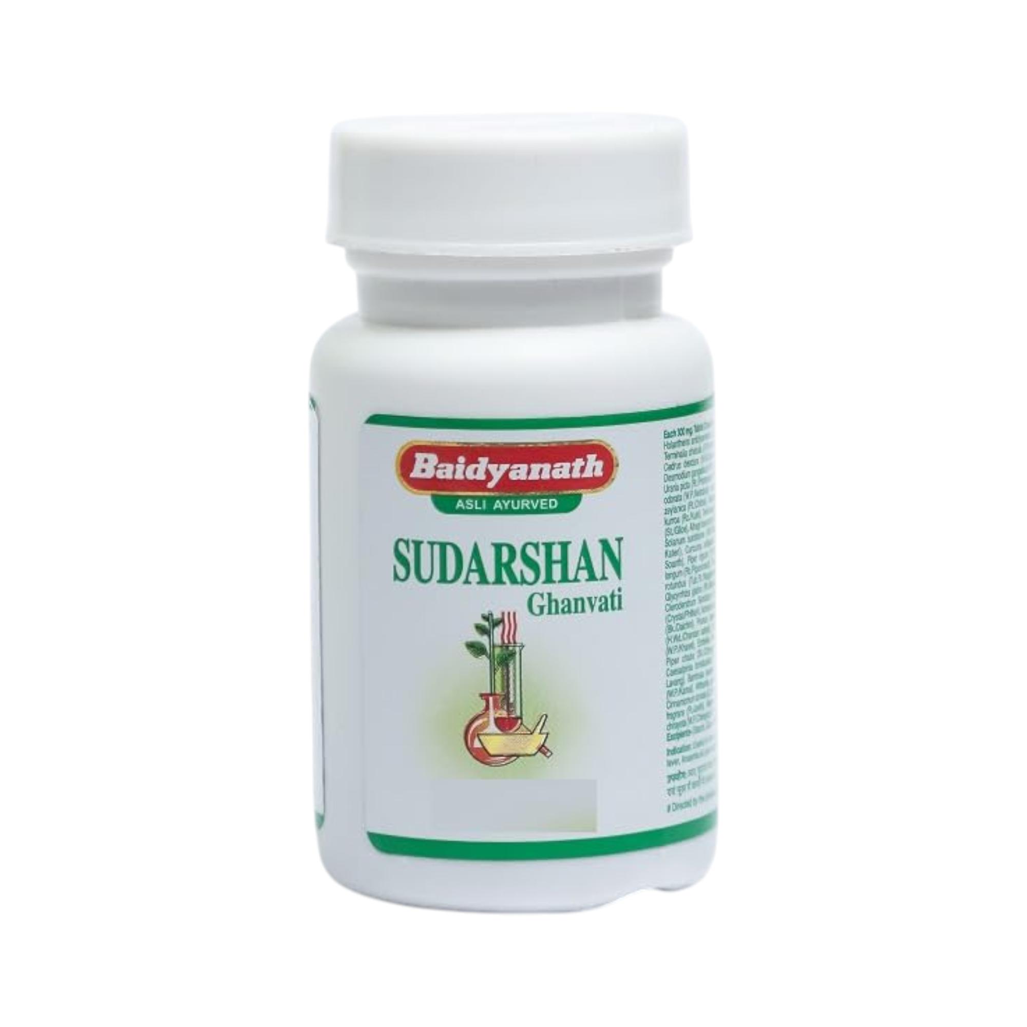 

Baidyanath Sudharshan Ghanvati Ayurvedic Herbal Tablets For Wellness And Immunity Support - 40 Tablets
