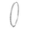 European & American Titanium Steel Hollow Electroplated Bangle with Diamonds - Versatile Stainless Steel Women's Fashion Jewelry