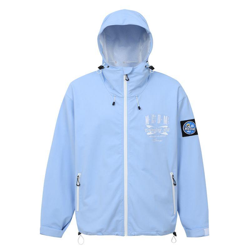 

Medm25Ss Velcro Outdoor Sun Protection Quick-Drying Assault Jacket Men s Spring and Autum Upf50+ Hooded Jacket Blue M