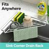 Waterproof Sink Corner Rack Anti-Rust Punch-Free Sponge Drying Rack Hollowed Sink Drain Shelf Bathroom
