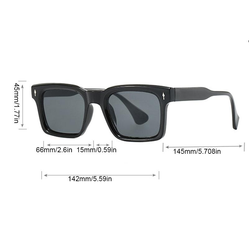 Non-polarized Men Square Arrow Rivets Fashion Sunglasses Small Frame Punk Women Popular Trending Sunglasses