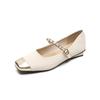 Weiwei Girl 880-2 French Small Fragrant Temperament Single Shoes Women's Square Head Low Heel with Skirt Gentle Mary Jane Shoes