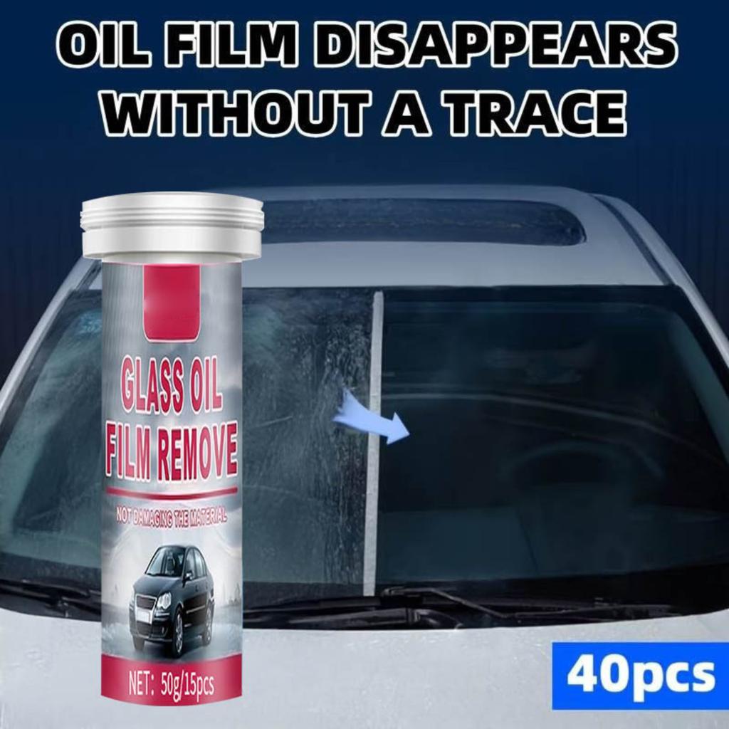 Car Windshield Cleaning Effervescent Tablets Glass Oil Film Remover 15 Pieces Pack for Automotive Use Easy Dissolving Formula