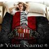 1PC Sunderland A.F Custom Name Patterned Flannel Blanket Suitable For All Seasons for Home Decor Warmth and Comfort Gifts Holiday Present