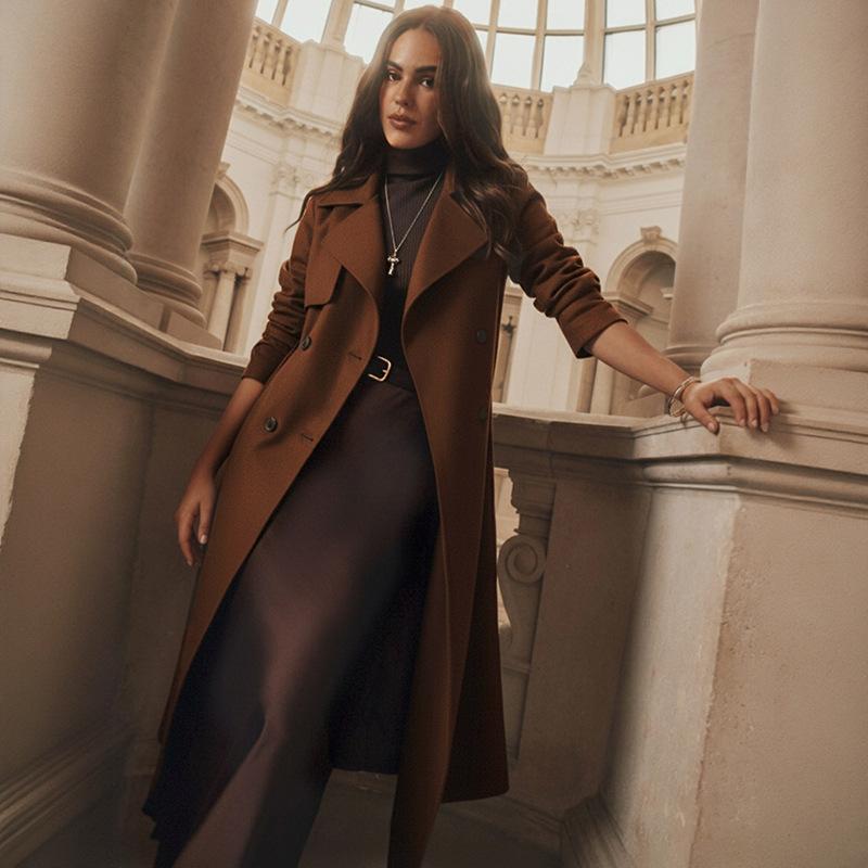 

YYFS Жіночі модні повсякденні одноколірні куртки та пальта з довгими рукавами з довгим рукавом і одноколірним принтом YYFS XL коричневий