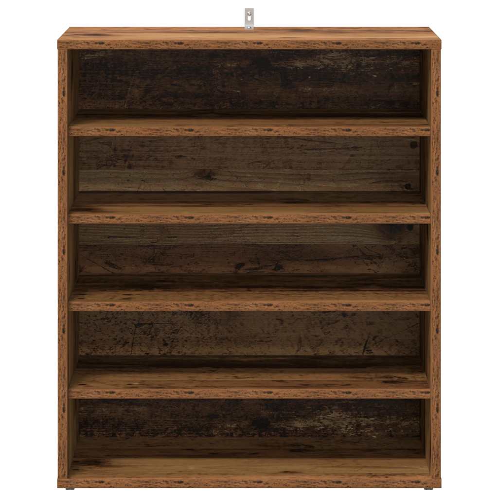 Shoe Rack Vintage Wood Look 60 x 35 x 70 cm Engineered Wood