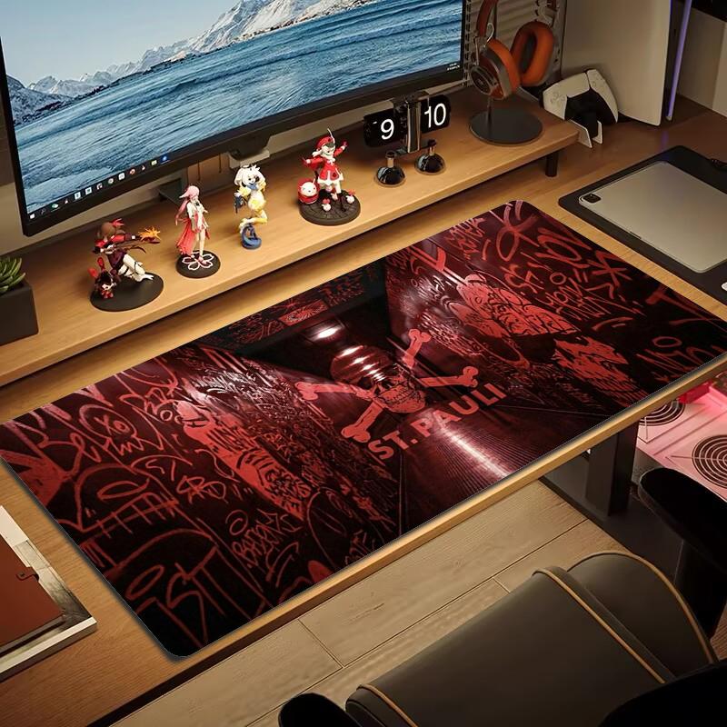 S t. Pauli FC Alfombrilla de Ratón Grande Cojín de Mesa para Gaming Antideslizante Portátil Tableta Alfombrilla de Ratón Grande XXL Alfombrilla Mini PC Playmat Con borde de bloqueo_xia