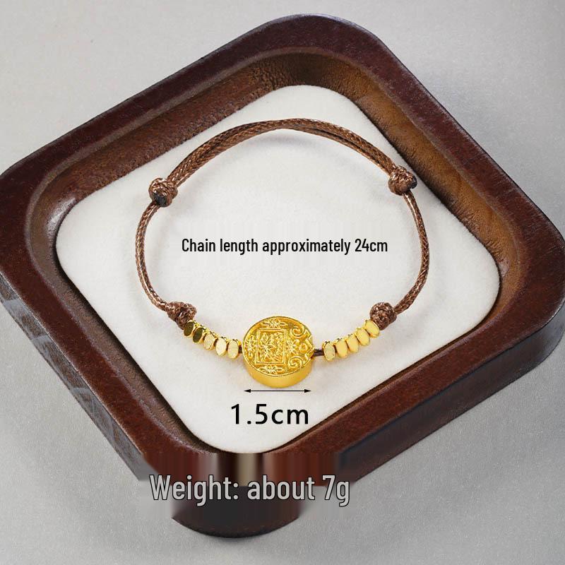 Ancient Five Emperor Coin Necklace & Diamond-Set Copper Earrings - Trendy, Long-Lasting Jewelry for Women