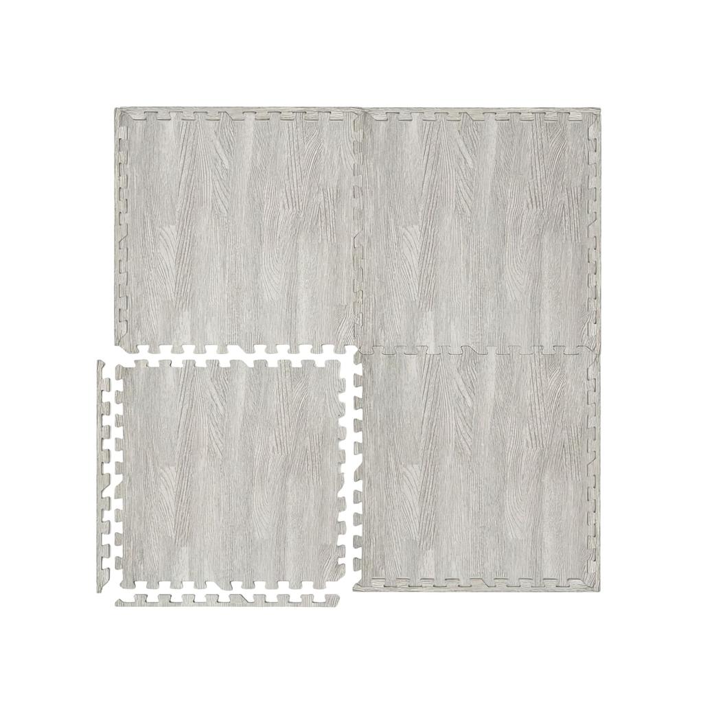 X-Star 4Pc Foam Mat 60X60Cm-Grey Wood