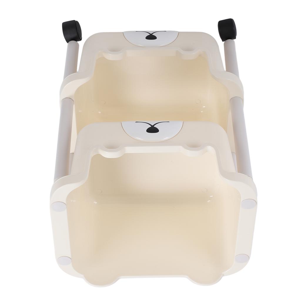 Storage Cart with Caster Wheels High Capacity Rolling Trolley Cart for Bathroom Kitchen Classroom Narrow Places