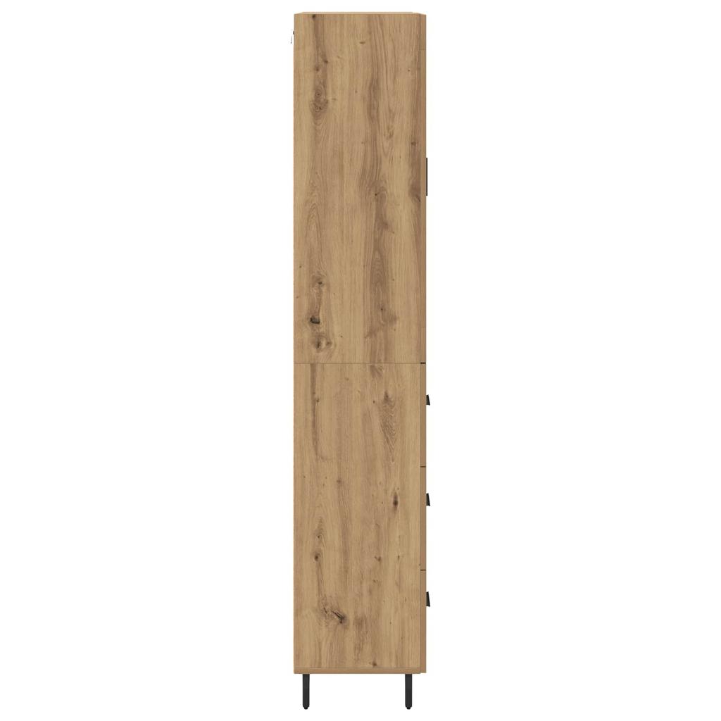 Highboard with Drawers 2 pcs Artisan Oak Wood Material