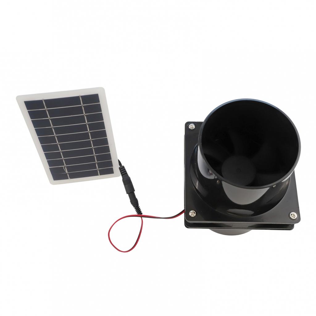 Effizienter Luftstrom 12V Lüfter Runder Kanalventilator Solar Abluftventilator