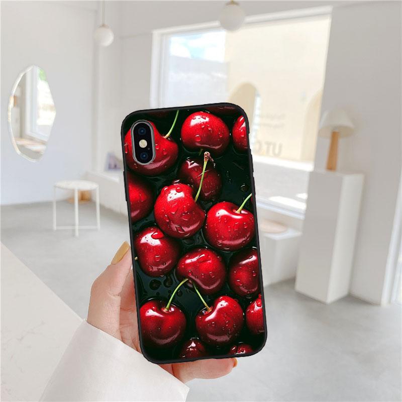 LO24 Cherry fruit Soft Shell Phone Case for Samsung Galaxy S20 S21 S22 Ultra FE + Plus A21S A22 A24 A25 A26 A30 A30S A31