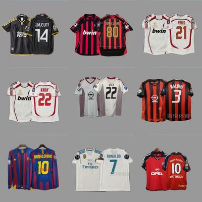Vintage Trikot Fußballtrikot Beckham Zidane Messi C Ronaldo klassisches Meistertrikot