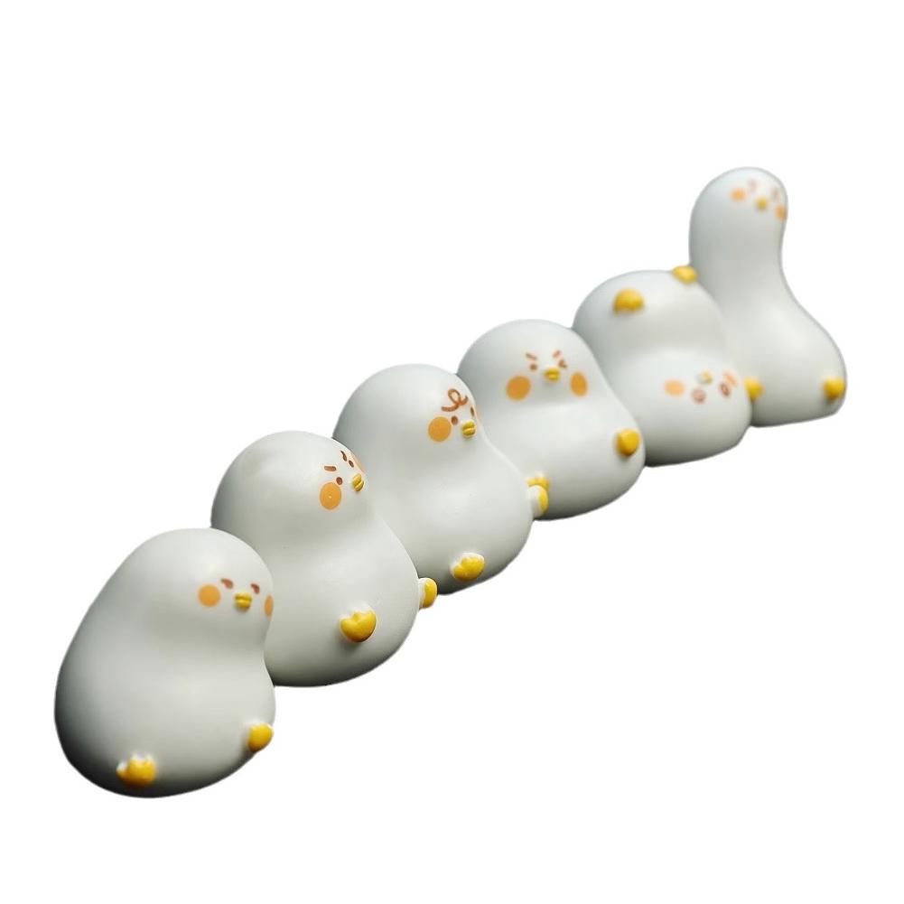 3/6 ks Dekorace zpětného zrcátka do auta Malá roztomilá kachní panenka Pryskyřičná ozdoba Doplňky do interiéru auta